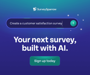 SurveySparrow: Your next survey, built with AI – Sign up today