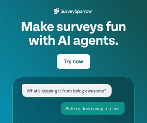 SurveySparrow: Make surveys fun with AI agents – Try now