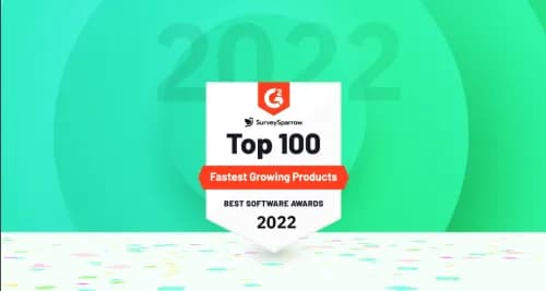 Hat-Trick in the Bag: SurveySparrow Wins G2’s Fastest Growing Product Award for 2022! Hat-Trick in the Bag: SurveySparrow Wins G2’s Fastest Growing Product Award for 2022!