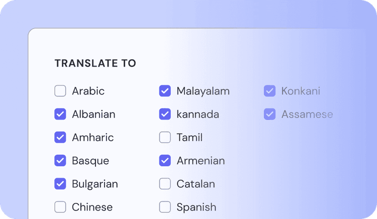 Multi-lingual surveys